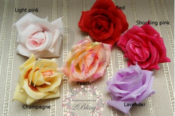 Silk artificial flower, "Just Rose" (8-9 cm), Pack of 5